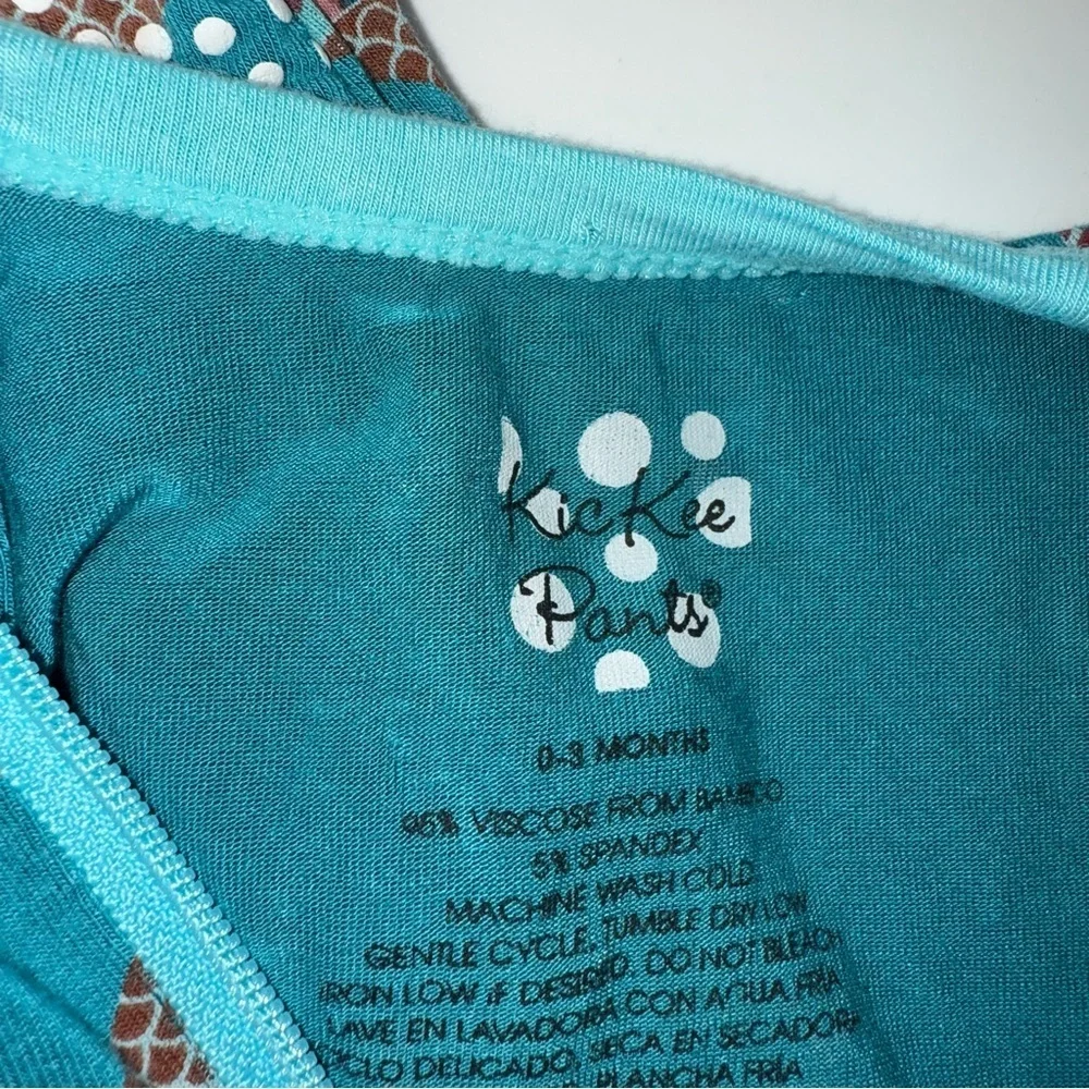 Kickee Pants Teal Gingerbread House Print Baby Zippy Sleeper